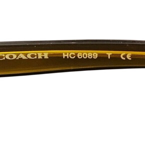 FRAMES ONLY Coach Eyeglasses HC6089 T Olive Brown Gradient Rectangular 51-16-135 - Picture 4 of 10